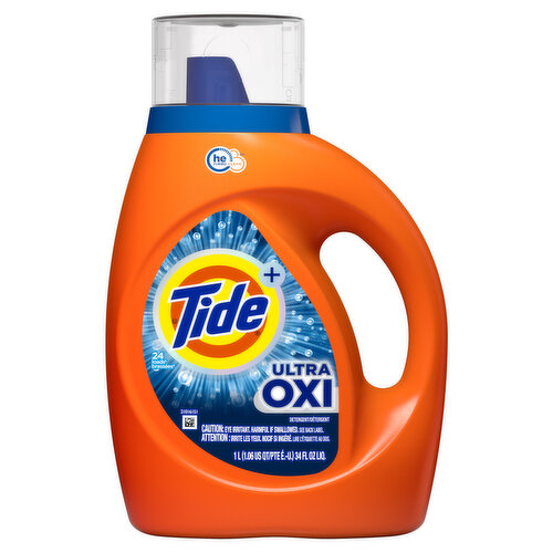 Tide Ultra White Liquid Laundry Detergent, 1.0 L, 24 Loads, Laundry Detergent Liquid for Bright Whites and Colours