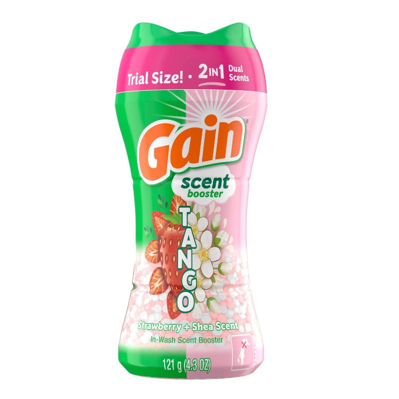 Gain Tango 2-in-1 Laundry Scent Booster Beads, Strawberry and Shea Scent, 303 g, Laundry Beads with Dual Scents Plus All Day Fre