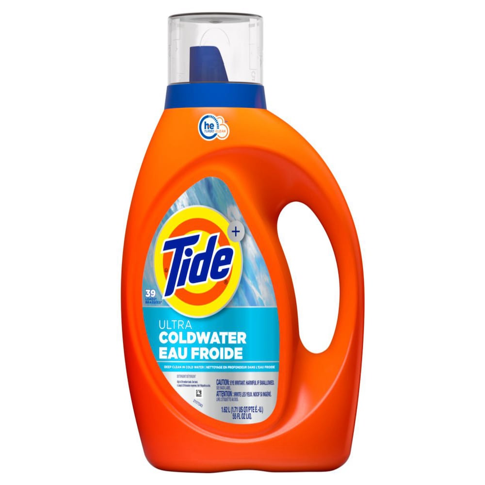 Tide Ultra Coldwater Liquid Laundry Detergent, Original Scent, 1.62 L, 39 Loads, Laundry Detergent Liquid Formulated for Cold Wa