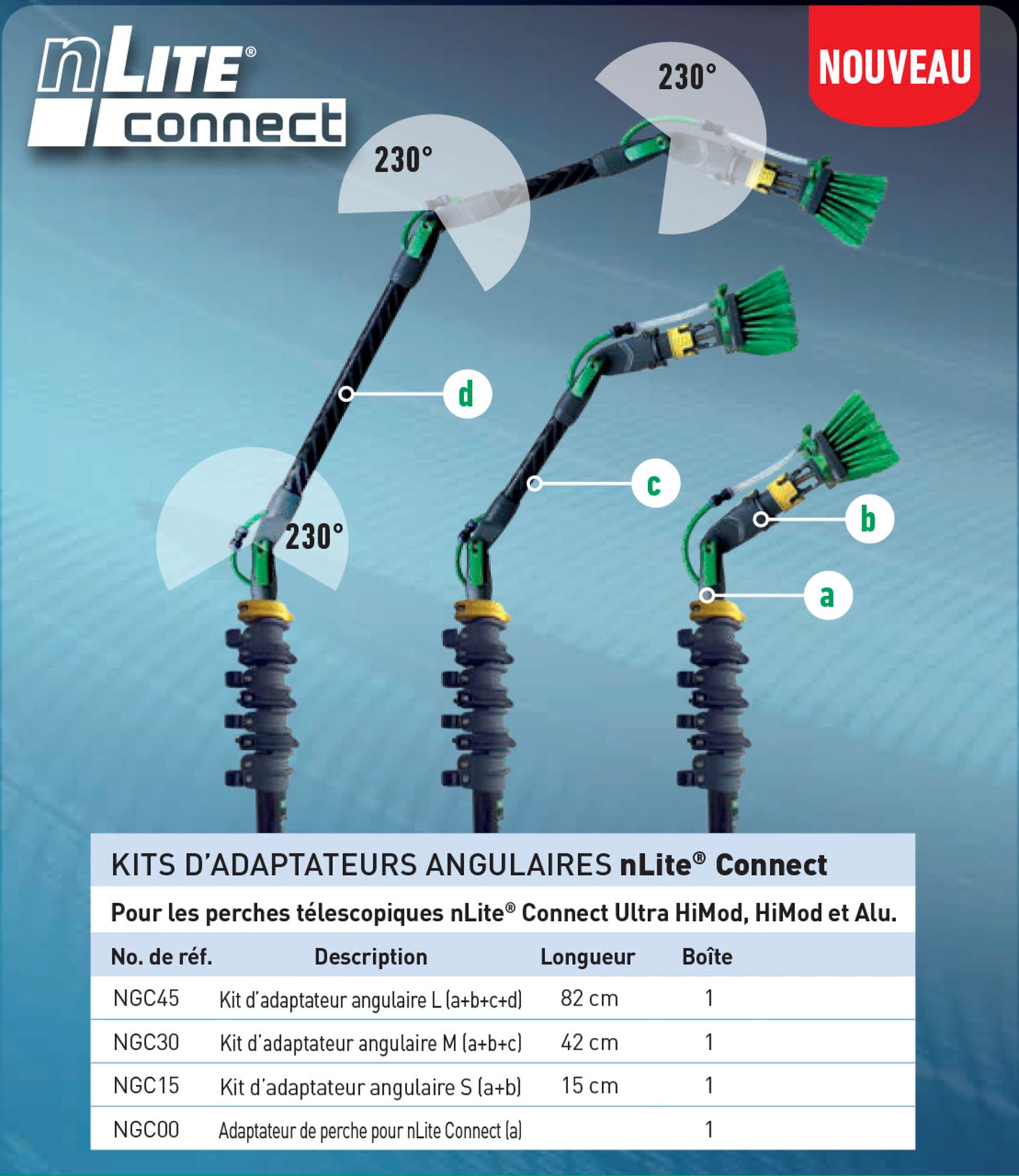 nLITE Angle Adapter, Long (incl hose & quick connector)