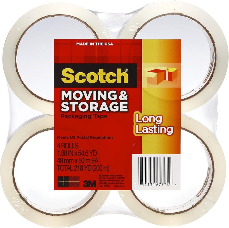 Scotch® Long Lasting Storage Tape 3650-LR4-EF-4CC, 1.88 IN X 54.6 YD (48 MM X 50 M)
