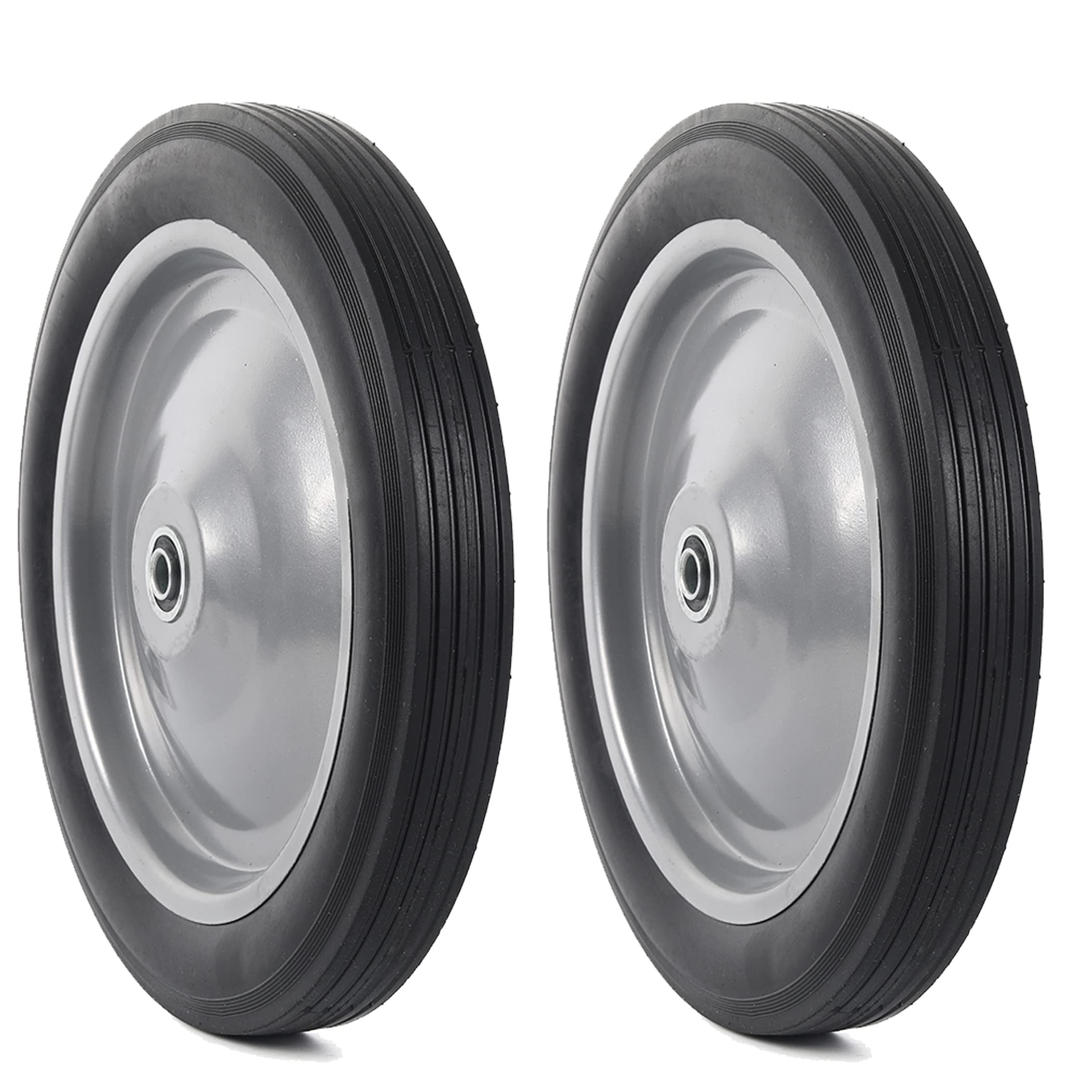 14" x 3" Rubber Wheels with 1" Bore (Not used on any Std. carts)