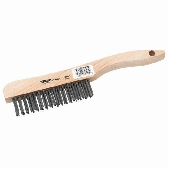 BRUSH,4X16 CRBN WIRE WD SHOE HDL PKG