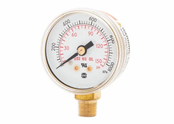 GAUGE,1-1/2" 1400KPA GOLD PAINT BK MT PK
