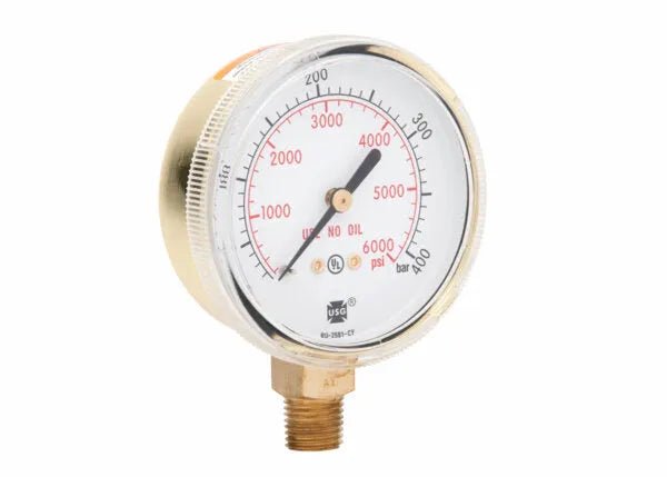 GAUGE,2-1/2"6000 PSI/400 BAR BRS