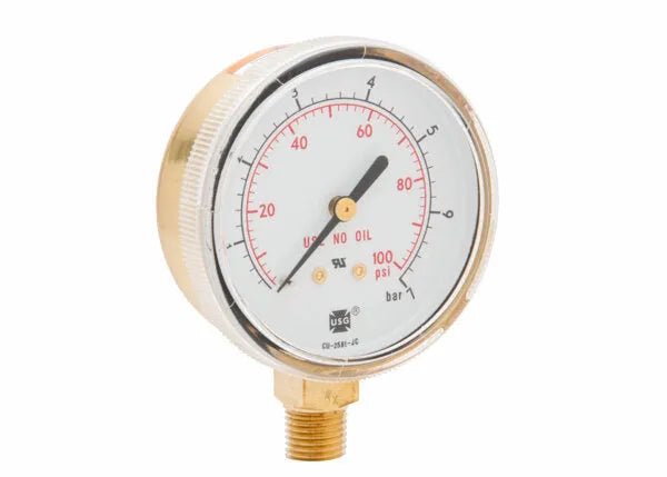 GAUGE,2-1/2"100PSI/7BAR BRS