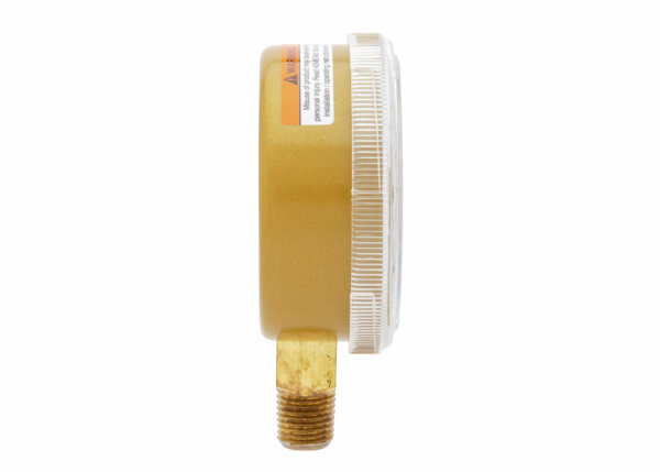 GAUGE,63MM 60 PSI ST GOLD