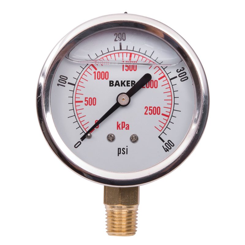 GAUGE,2-1/2" 400PSI/2800KPA CHR