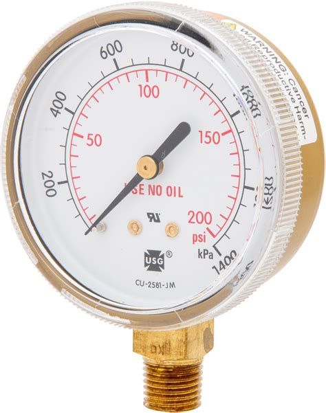 GAUGE 2" X 200 PSI 1/8NPT