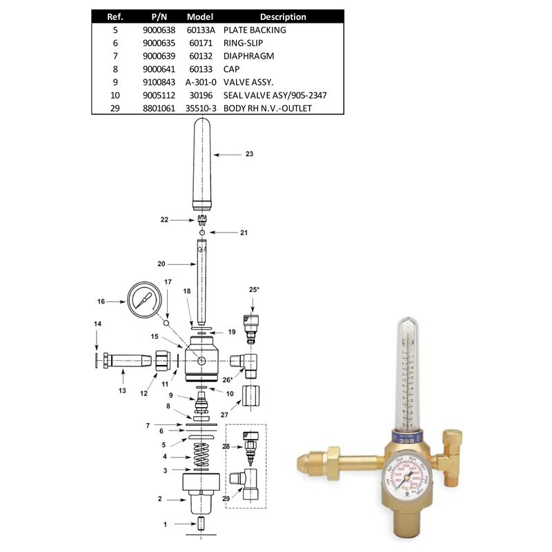 REPAIR KIT 355 FLOWMETER