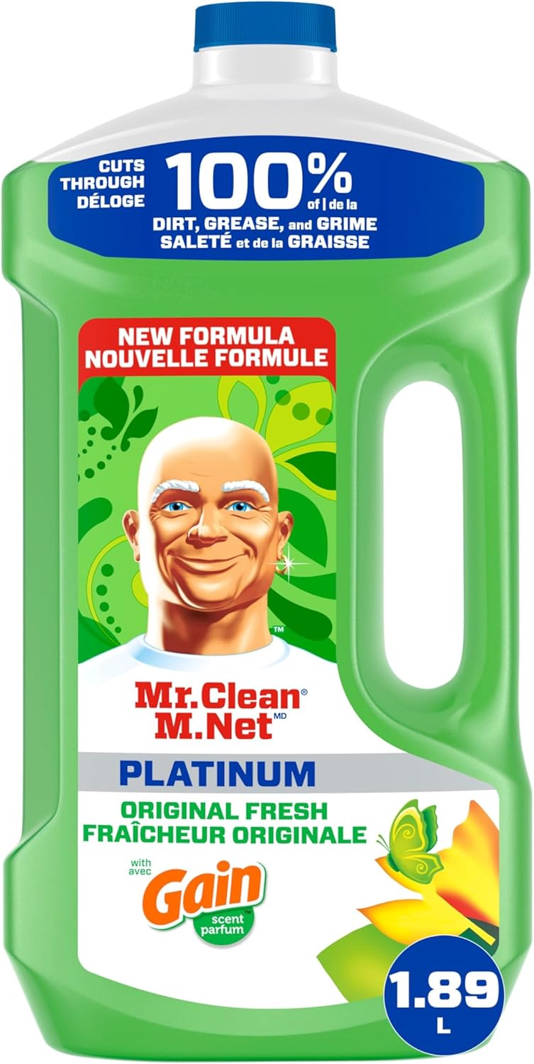 Mr. Clean All Purpose Cleaner, Floor Cleaner, Mop Soap, Cleaning Liquid, Gain, 1.89L