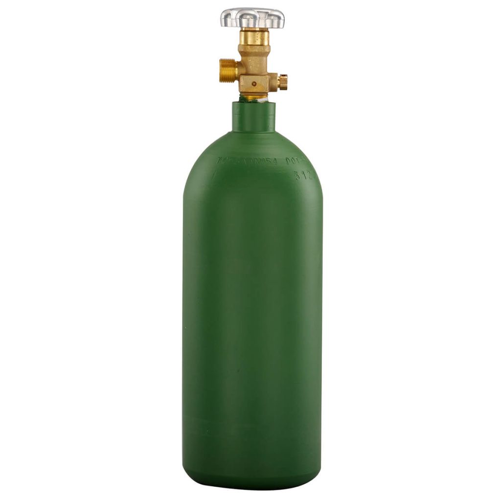 CYLINDER,20CF EMPTY,O2 (GREEN)