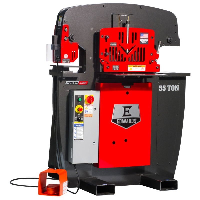 55 Ton Ironworker 1 Phase, 230 Volt