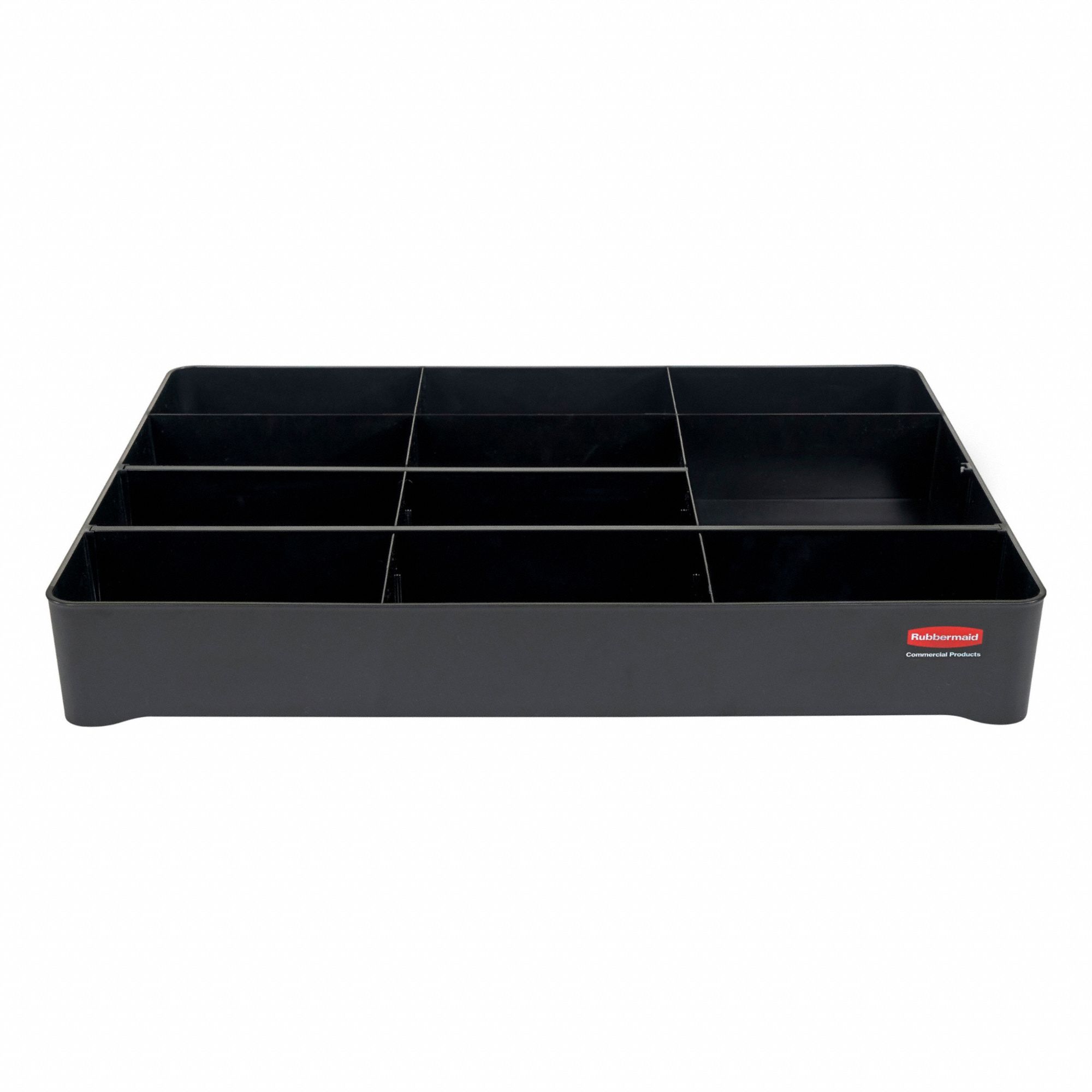 Rubbermaid Commercial Products Amenity Organizer Tray, Black, Organizer for Cleaning Supplies, Amenities, Customized Solution,