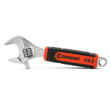 ADJ. WRENCH, 4", CHROME, CUSH GRIP