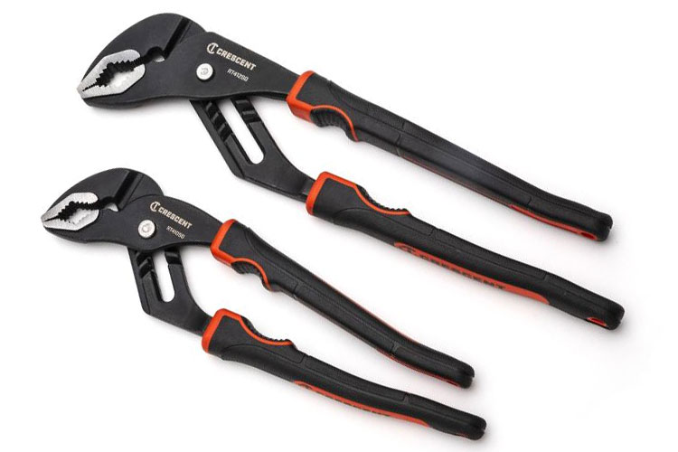PLIER SET, 10", 12", T&G, STR JAW, 2PC