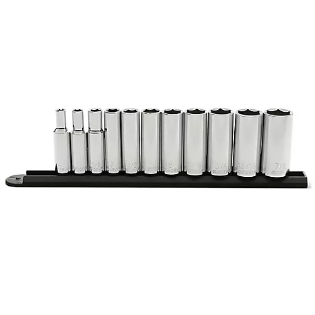8PC 3/8" DRIVE 6PT DEEP IMP SKT SET, SAE