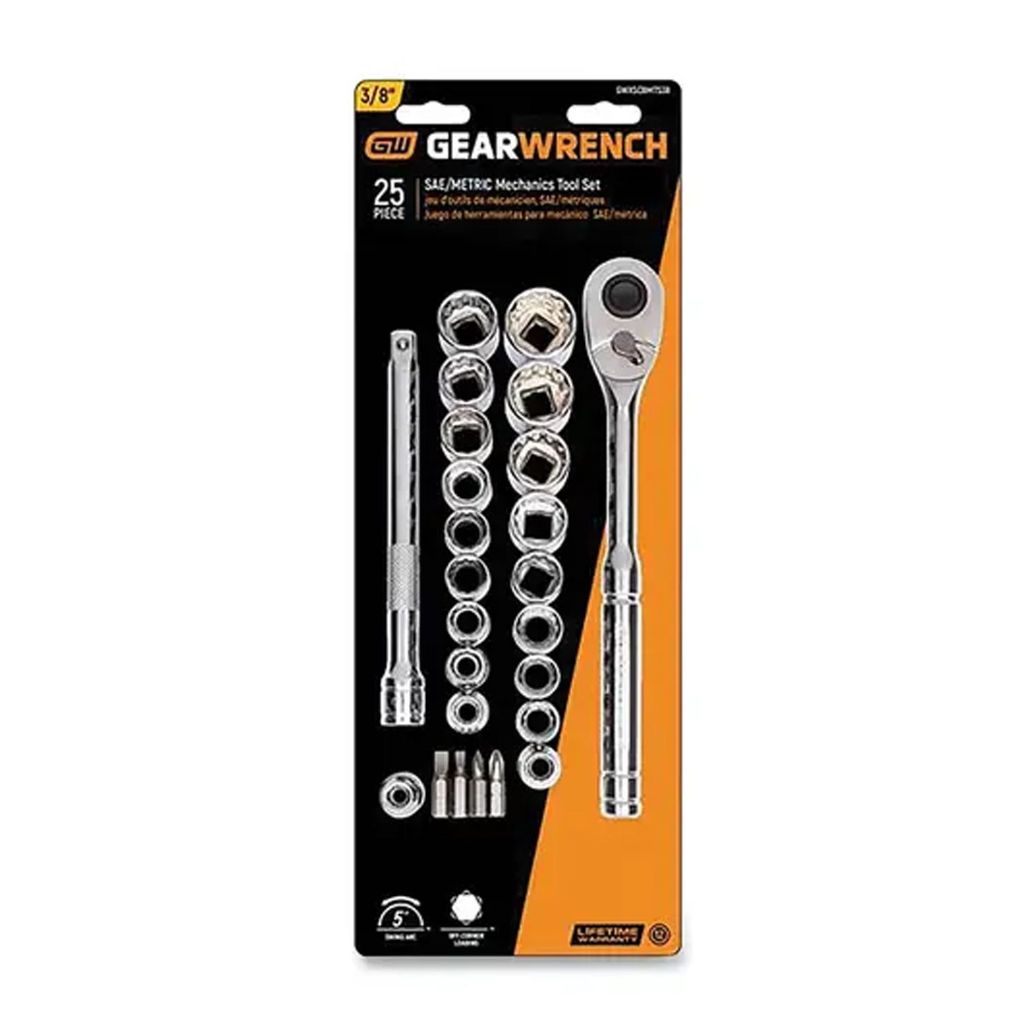 GW 3/8" DR. SWS SAE/MM, 25PC