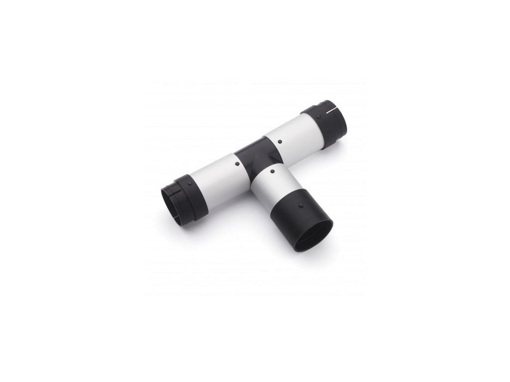 T-PIECE 60MM WITH 2 CONNECTING PLUGS