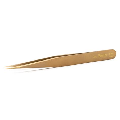 TWEEZER,4.5",BRASS,STRGHT PNT,NON-SPRKG