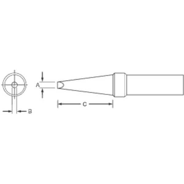 TIP,SINGLE FLAT,1/16"