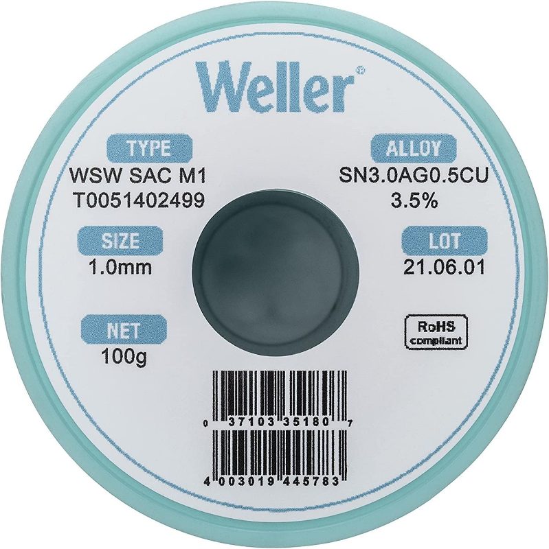 WSW SAC M1 SOLDER WIRE 1.0MM, 100G