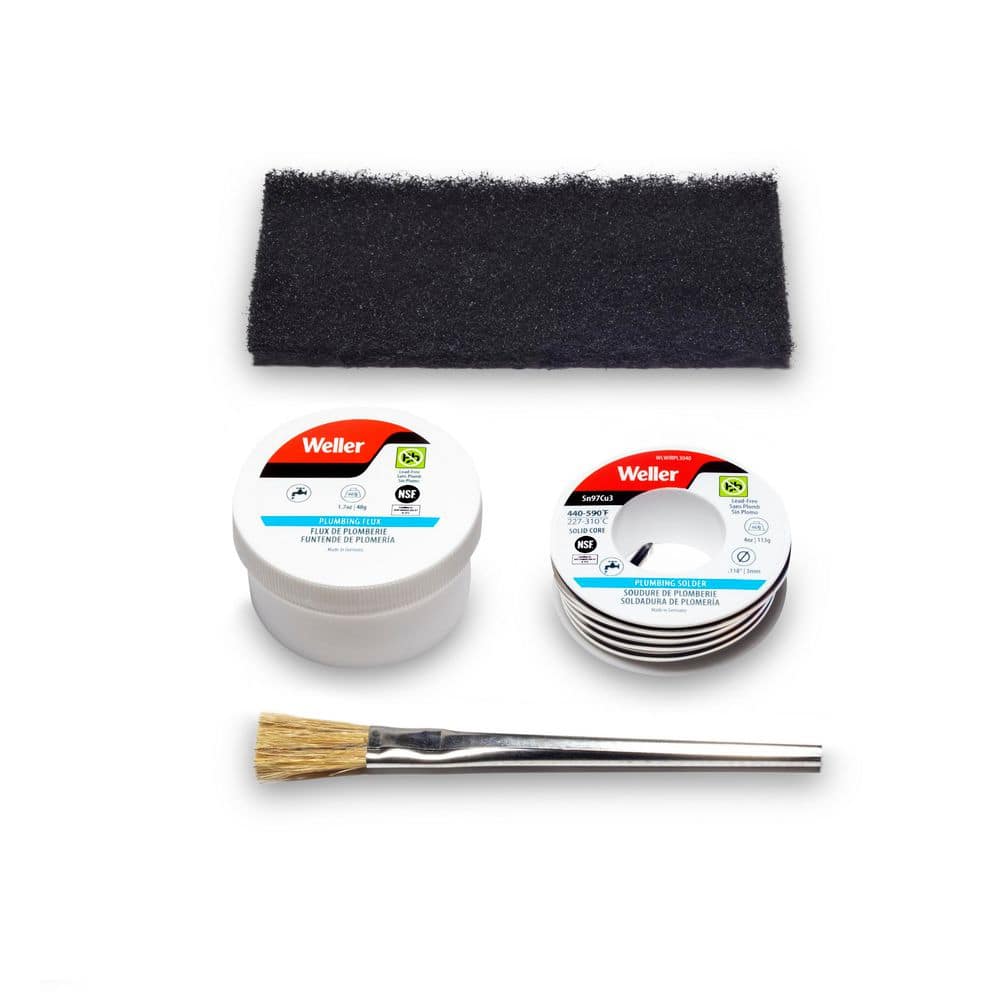 WELLER PLUMBING KIT W/ FLUX, BRUSH, CLTH