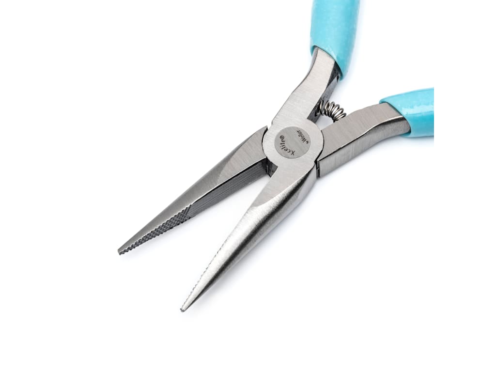 PLIER,LONG NOSE,SERR JAW