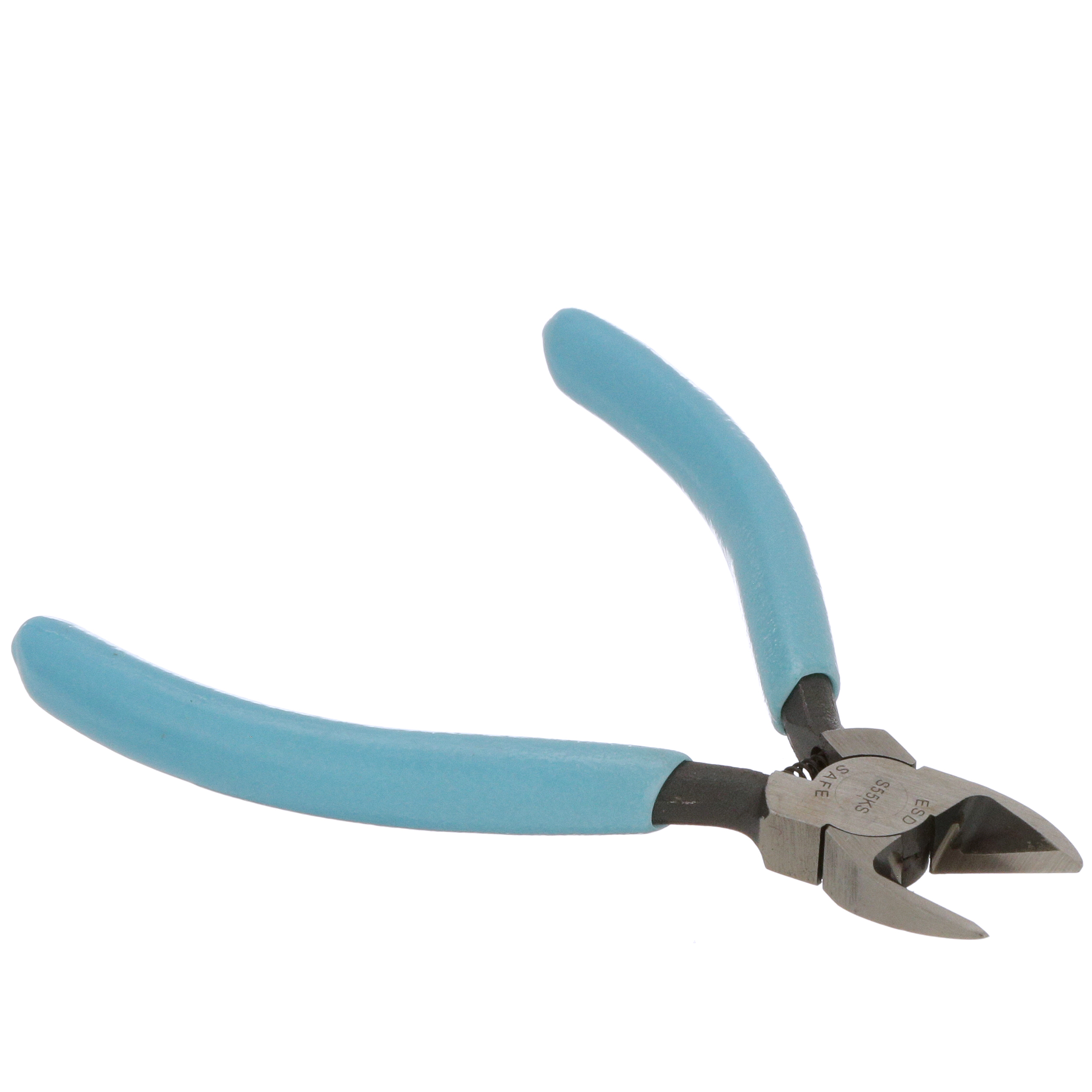 PLIER,5",DIAG OVAL BEVEL EDGE,W/SPRING