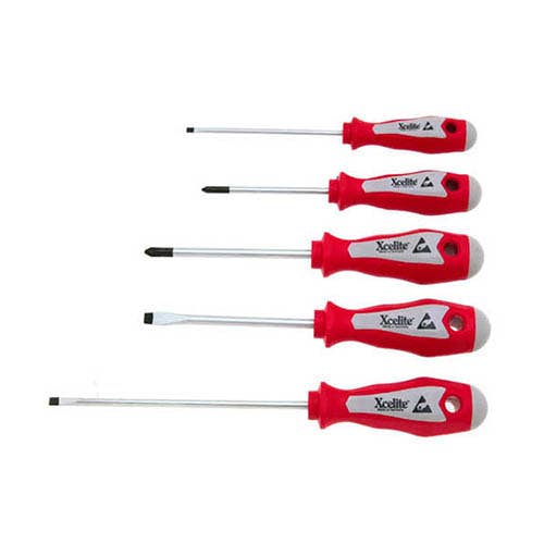 SCREWDRIVER,5PC SET,ERGO HANDLES,CDD