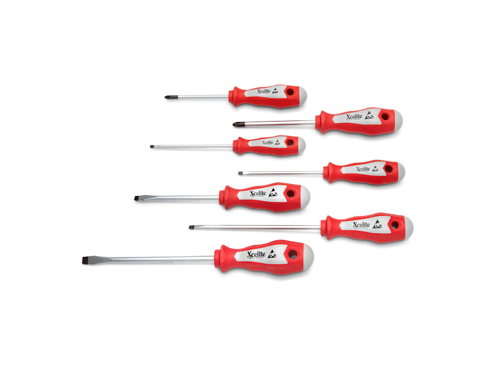 SCREWDRIVER,7 PIECE SET,ERGO HANDLES,CDD
