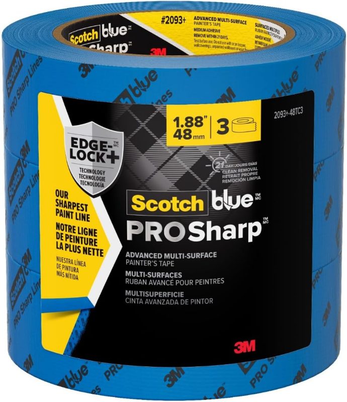 ScotchBlue™ PROSharp™ Painter's Tape 2093+-48TC3, 1.88 in x 60 yd (48mm x 54,8m), 3 rolls/pack