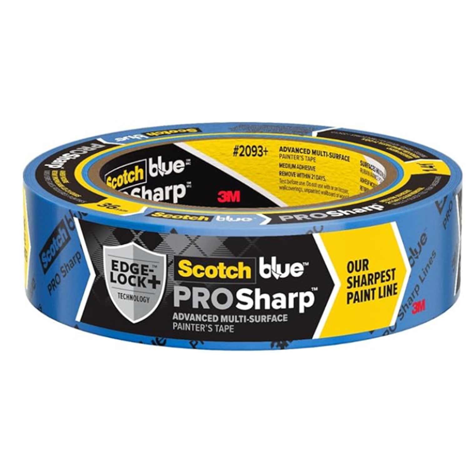 ScotchBlue™ PROSharp™ Painter's Tape 2093+-36AC3, 1.41 in x 60 yd (36mm x 54.8m), 3 rolls/pack