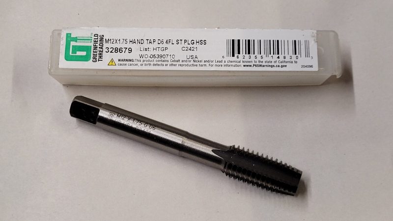 M12X1.75 HTGP D6 4FL GP PLUG HAND TAP