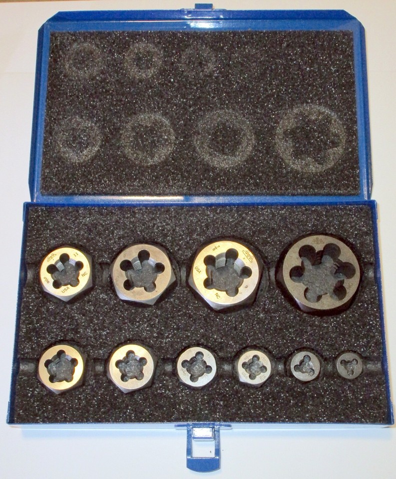 482 8PC 1/4"-3/4" NF CRBN HEX DIE SET-NF