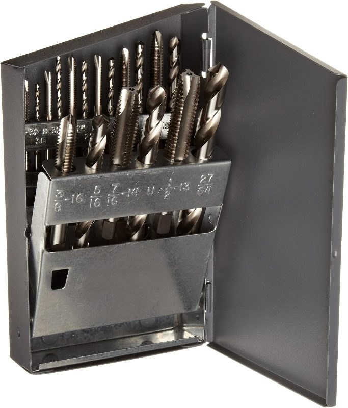 8 PC Jobber Drill & Spiral PT Tap SET
