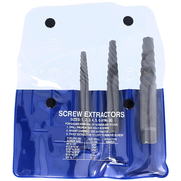 SET 1823 3PC SCREW EXTRACT 4-6