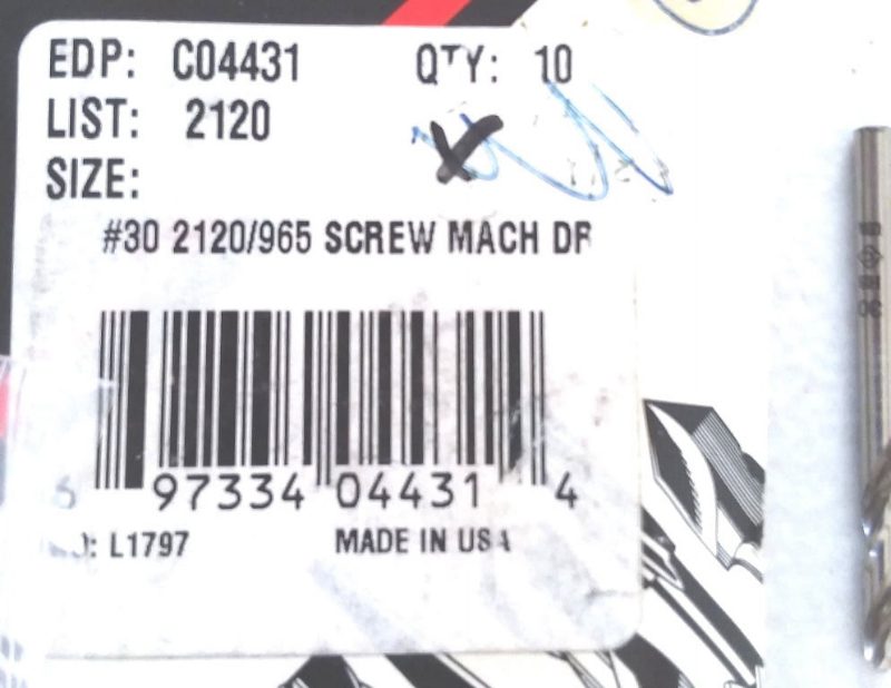#30 2120/965 SCREW MACH DR