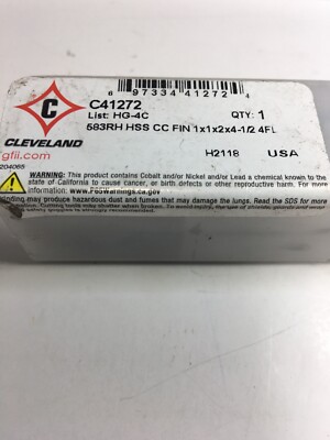 583RH HSS CC FIN 1"x1"x2"x4-1/2 4FL