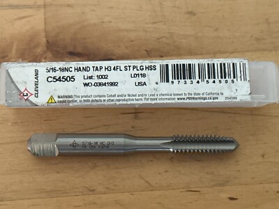 5/16-18 NC LH HS G H3 4FL PLG HAND TAP