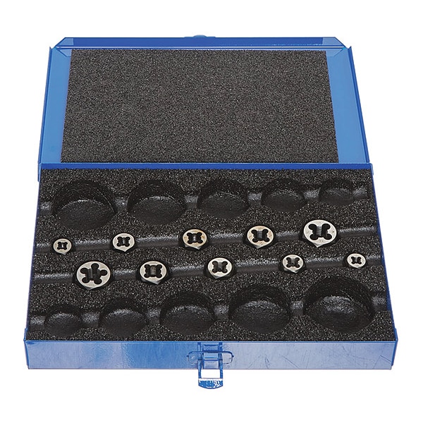10PC NC/NF 1/4-1/2 CRBN HEX DIE SET