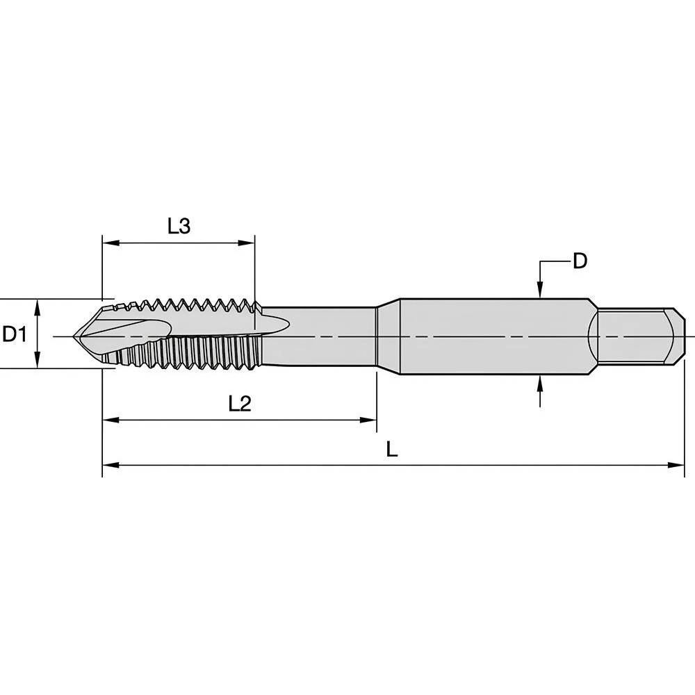 M4X0.7 D4 BRT 2 FLT SPR PT TAP BOT
