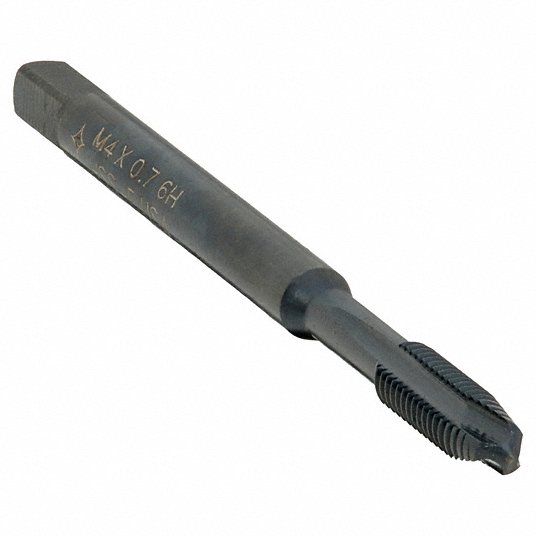M4X0.7 HSSE 6H 3FLT PLG BLK OXIDE SS