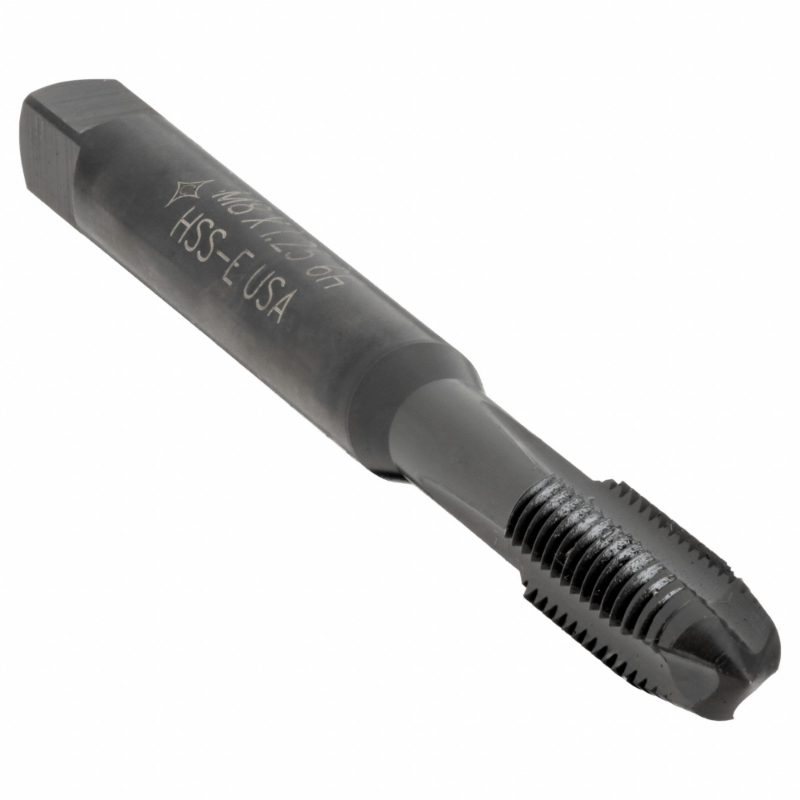 M8X1.25 HSSE 6H 3FLT PLG BLK OXIDE SS