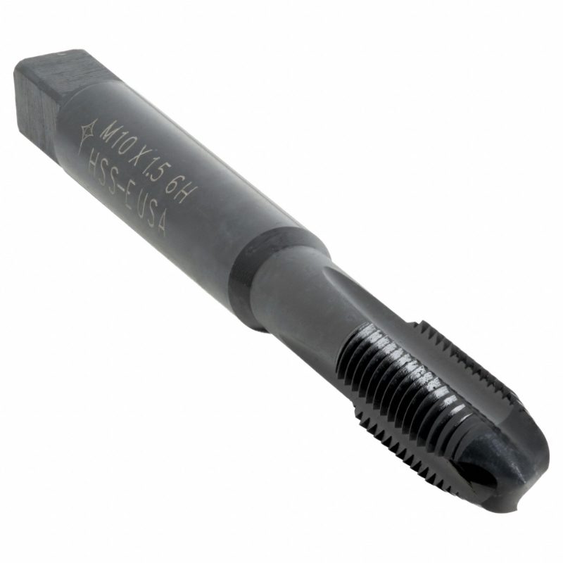M10X1.5 HSSE 6H 3FLT PLG BLK OXIDE SS