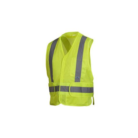 Hi-Vis Lime Vest with Contrasting Reflective Tape – Self Extinguishing – Size Medium