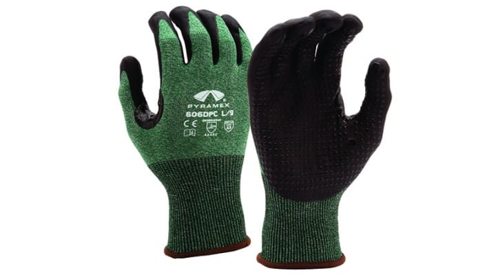 Glove Nitrile 18G A3 Dots Thumb Saddle- Vend Pack- size Large Large