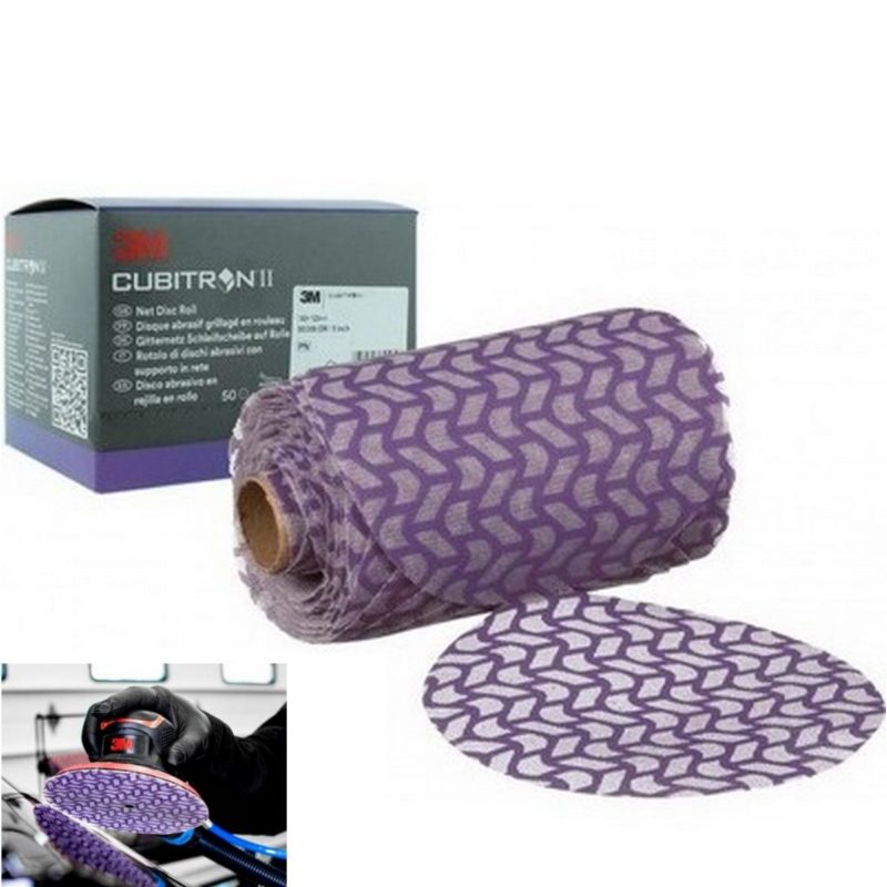 3M™ Cubitron™ II Net Disc RoII, 31667, 150+, 5 in (127 mm), 50 Discs/Roll, 6 Rolls/Case