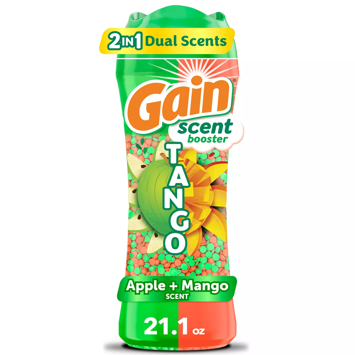 Gain Tango 2-in-1 Laundry Scent Booster Beads, Apple and Mango Scent, 303 g, Laundry Beads with Dual Scents Plus All Day Freshne