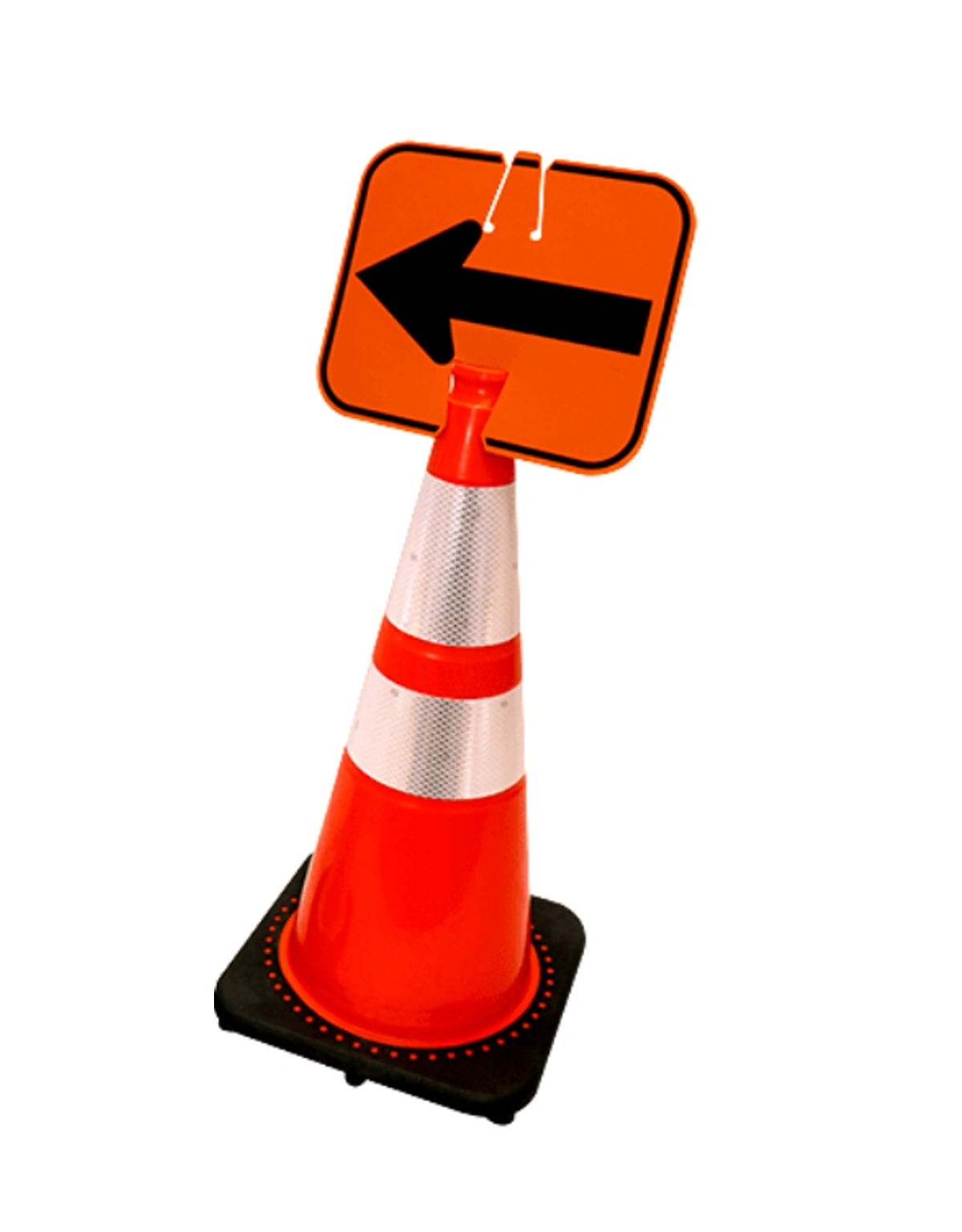 Sign, Clip-On, Orange 12.75 x 10.5, Non Reflective Two Way Traffic